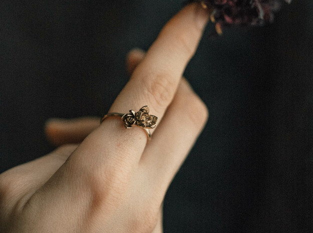 Succulent Stacking Ring No. 2 in Natural Bronze: 7 / 54