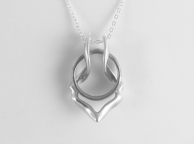 Ring Holder Pendant: Gazelle in Polished Silver: Small