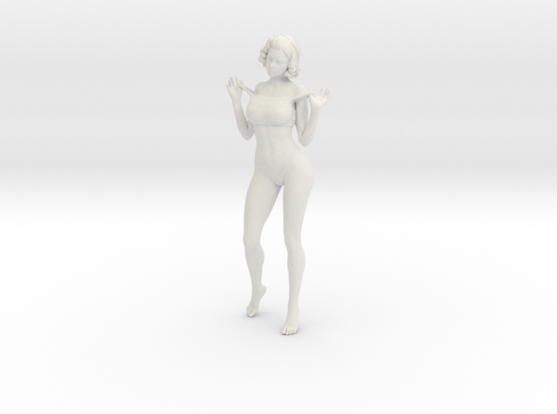 Seductive posture 009 in White Natural Versatile Plastic: 1:10
