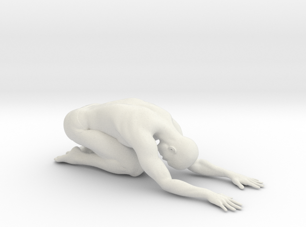 Male yoga pose 004 in White Natural Versatile Plastic: 1:10