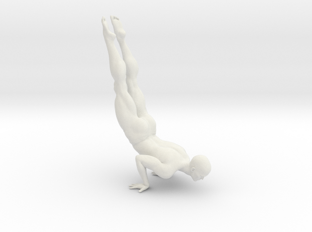 Male yoga pose 005 in White Natural Versatile Plastic: 1:10