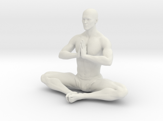 Male yoga pose 011 in White Natural Versatile Plastic: 1:10