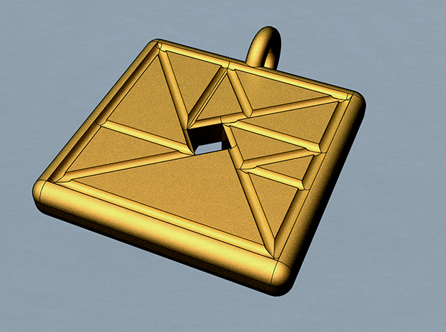 trigon varia pendant II in Polished Brass