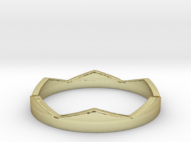 Petit Crown Ring Size 7 in 18k Gold Plated Brass