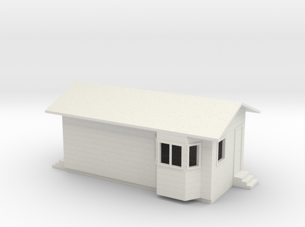1/64 Truck Scale House in White Natural Versatile Plastic
