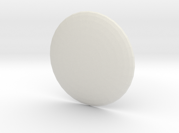 Round Custom Symbol Shield, 4mm in White Natural Versatile Plastic