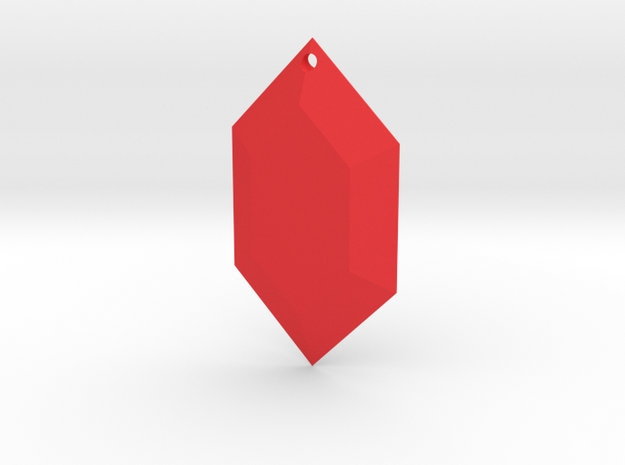 Zelda Rupee Ornament in Red Processed Versatile Plastic