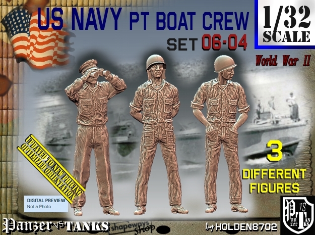 1/32 USN PT Crew Set06-04 in Tan Fine Detail Plastic