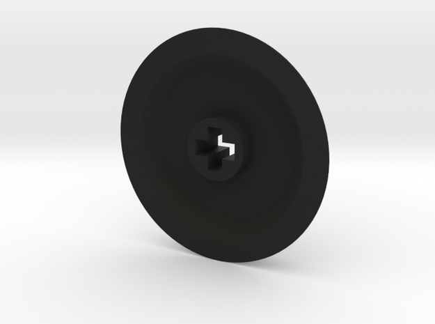Medium-Small Thin Wheel - Solid in Black Natural Versatile Plastic