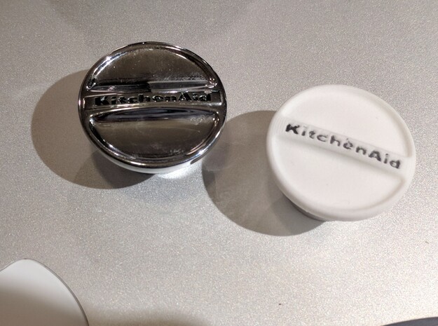KitchenAid Stand Mixer Replacement Cap "KitchenAid in White Natural Versatile Plastic