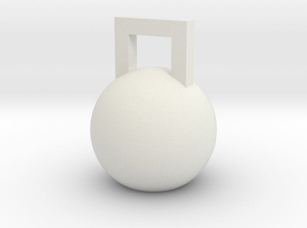 Mini Kettleball in White Natural Versatile Plastic