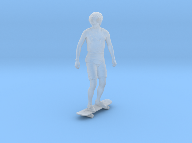 Skateboarding Dan Standing Upright in Smoothest Fine Detail Plastic: 1:64 - S