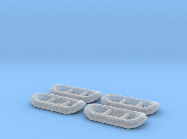 12ft White water raft 01.N Scale (1:160) in Tan Fine Detail Plastic