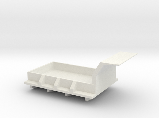 1/87 Scale M34 Dump Truck Bed in White Natural Versatile Plastic