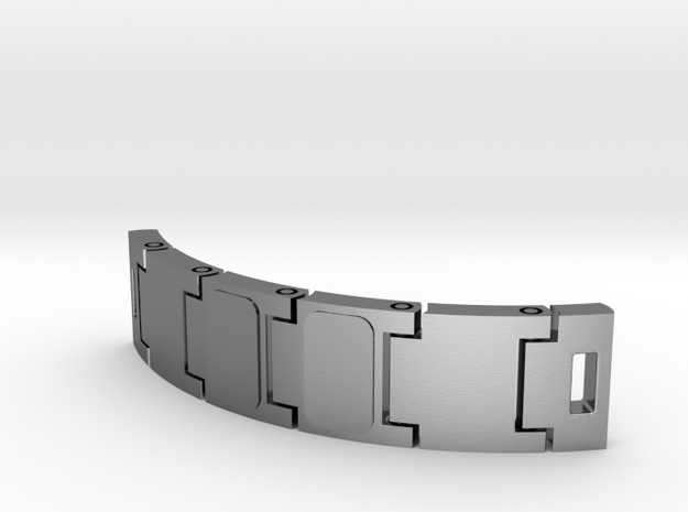 Customizable bracelet - bracelet à personnaliser in Polished Silver (Interlocking Parts)