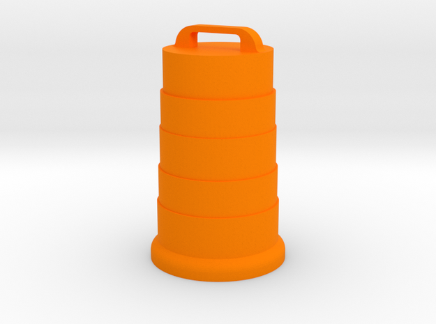 Safety Barrel in Orange Processed Versatile Plastic: 1:48 - O