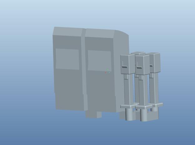 Kaartautomaat en stempelautomaat NS schaal TT in Clear Ultra Fine Detail Plastic