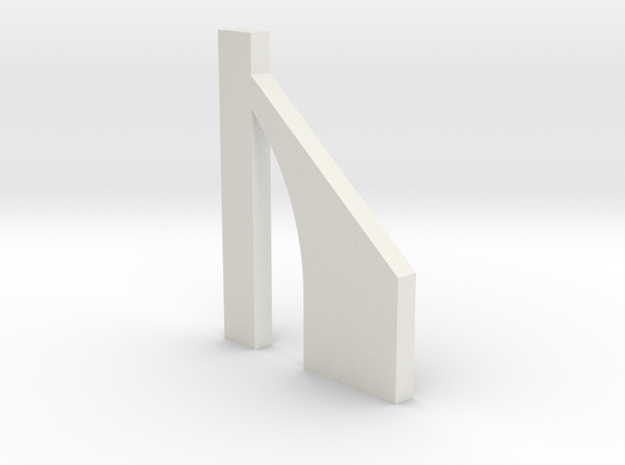 shkr060 - Teil 60 Stützmauerpfeiler breit durchbro in White Natural Versatile Plastic