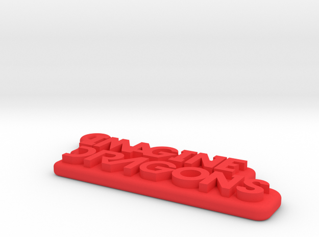 Imagine Dragons Keychain in Red Processed Versatile Plastic: Medium