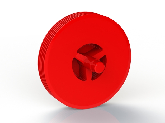 Tesla Turbine 6 Disc Rotor in Red Processed Versatile Plastic