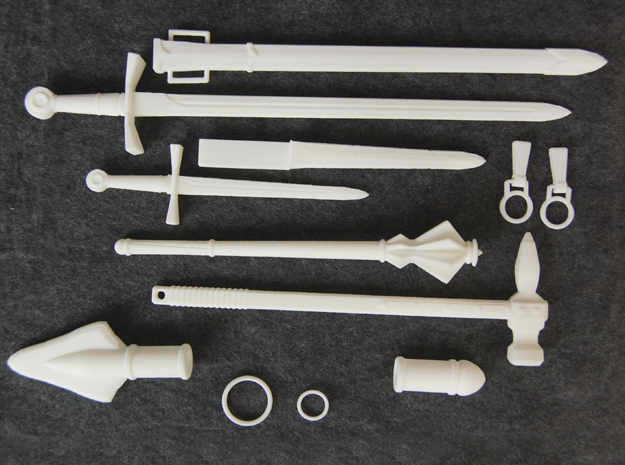 Knights Set Deluxe 1:4 in White Natural Versatile Plastic