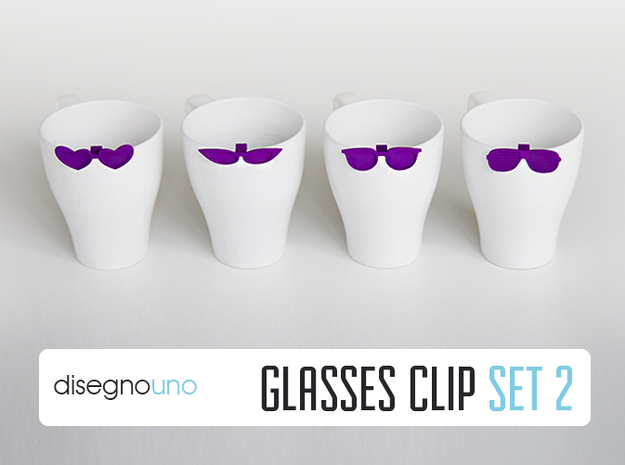Party Accessories | Glasses (4 pz) in Purple Processed Versatile Plastic