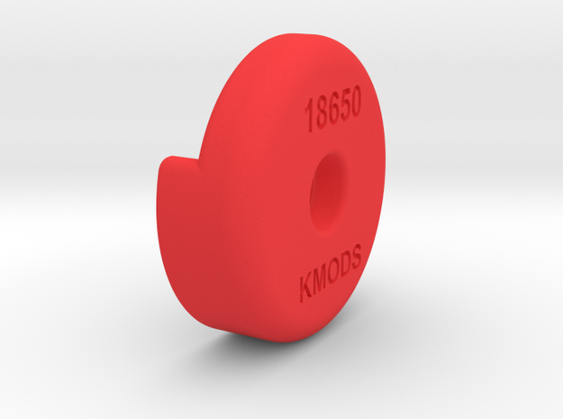 18650 to 20700 adapter in Red Processed Versatile Plastic
