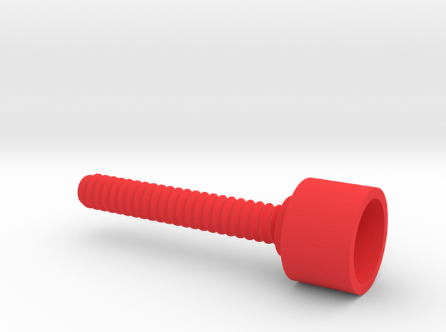 SPC outer threaded screw in Red Processed Versatile Plastic