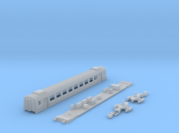 Einheitswagen III - 2. Klasse mit Klimaaufbauten in Tan Fine Detail Plastic