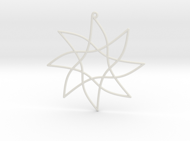 Cotangent Ornament in White Natural Versatile Plastic