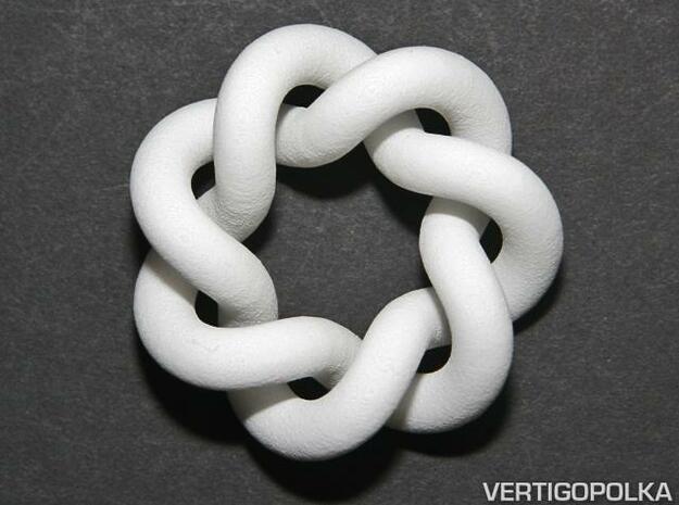 Septafoil Knot 2inch in White Natural Versatile Plastic