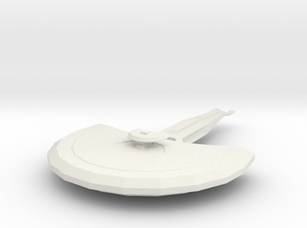 Cardassian Light Cruiser in White Natural Versatile Plastic