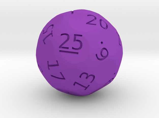 d25 oddball die in Purple Processed Versatile Plastic