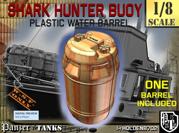 1/8 Shark Hunter Barrel in Yellow Processed Versatile Plastic