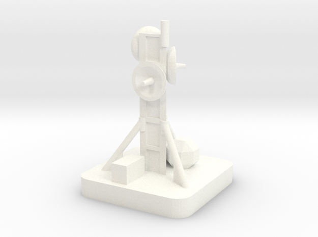 Mini Space Program, Comm Tower in White Processed Versatile Plastic