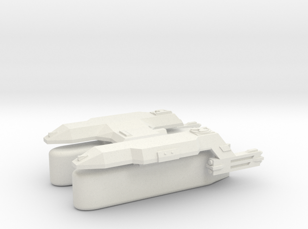 3125 Scale LDR Transport Tug (Klingon Pods) CV in White Natural Versatile Plastic