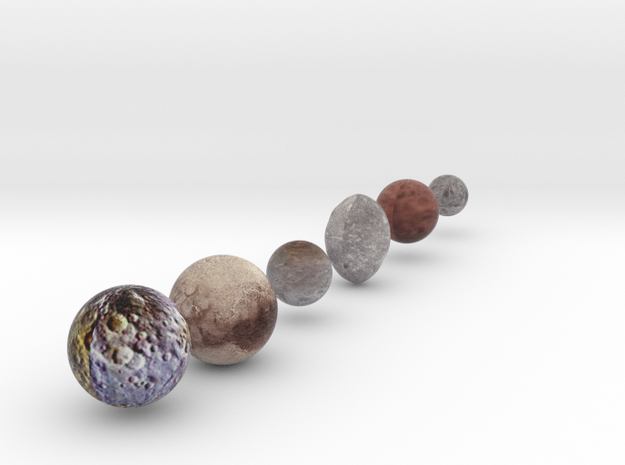 Dwarf Planet Alternate sizing with Charon in Full Color Sandstone