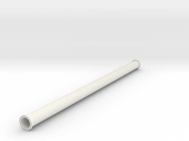 36" pipe with flanges  in White Natural Versatile Plastic