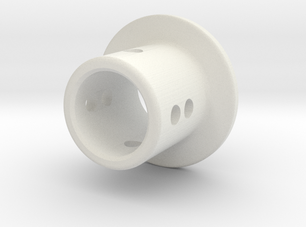 TC Adjustable Body Mount (6mm) in White Natural Versatile Plastic