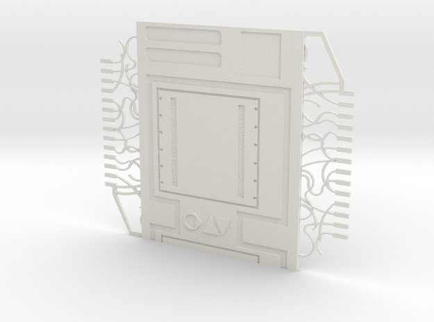 AT-AT Back Plate Adult With Bug Box in White Natural Versatile Plastic