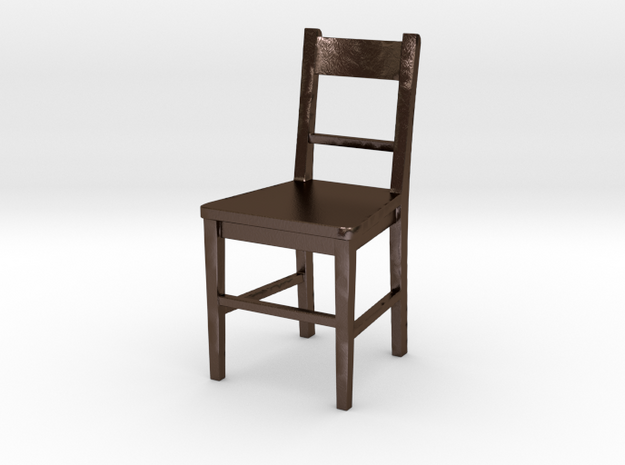 Small Basic Chair  in Polished Bronze Steel