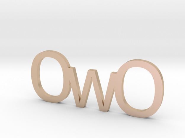 OwO in 14k Rose Gold Plated Brass