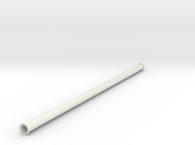 24" pipe with flange in White Natural Versatile Plastic