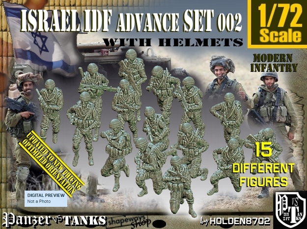 1/72 IDF Infantry Set002 in Tan Fine Detail Plastic