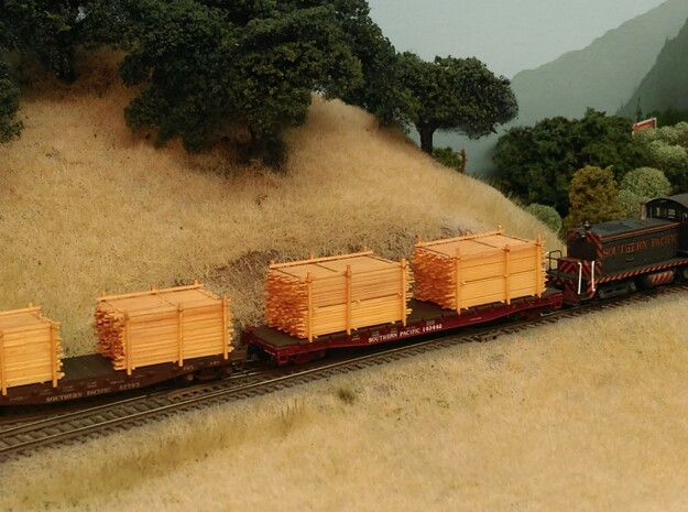 28 Lumber Loads!! N Scale: Outfits 14 Flats & Gons in Smooth Fine Detail Plastic