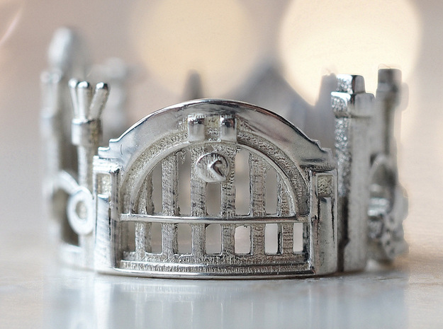 Cincinnati Ring - Saint Patric's Day Gift Idea in Polished Silver: 5 / 49