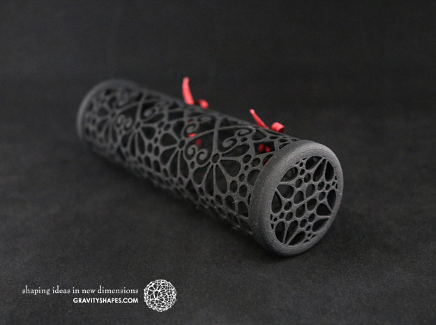 Filigree Gift roll XXL-size with Mosaic-3 (14 cm) in Black Natural Versatile Plastic