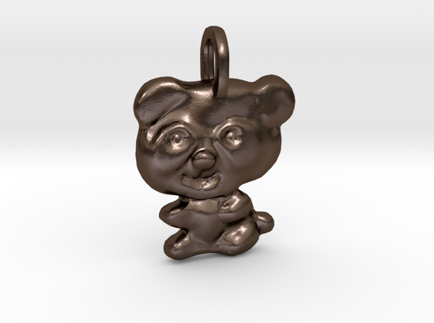 Panda Pendant in Polished Bronze Steel