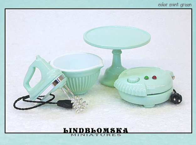 handheld electric mixer for dollhouse in Clear Ultra Fine Detail Plastic