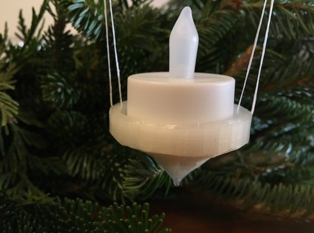 Hanging Tealight in White Natural Versatile Plastic